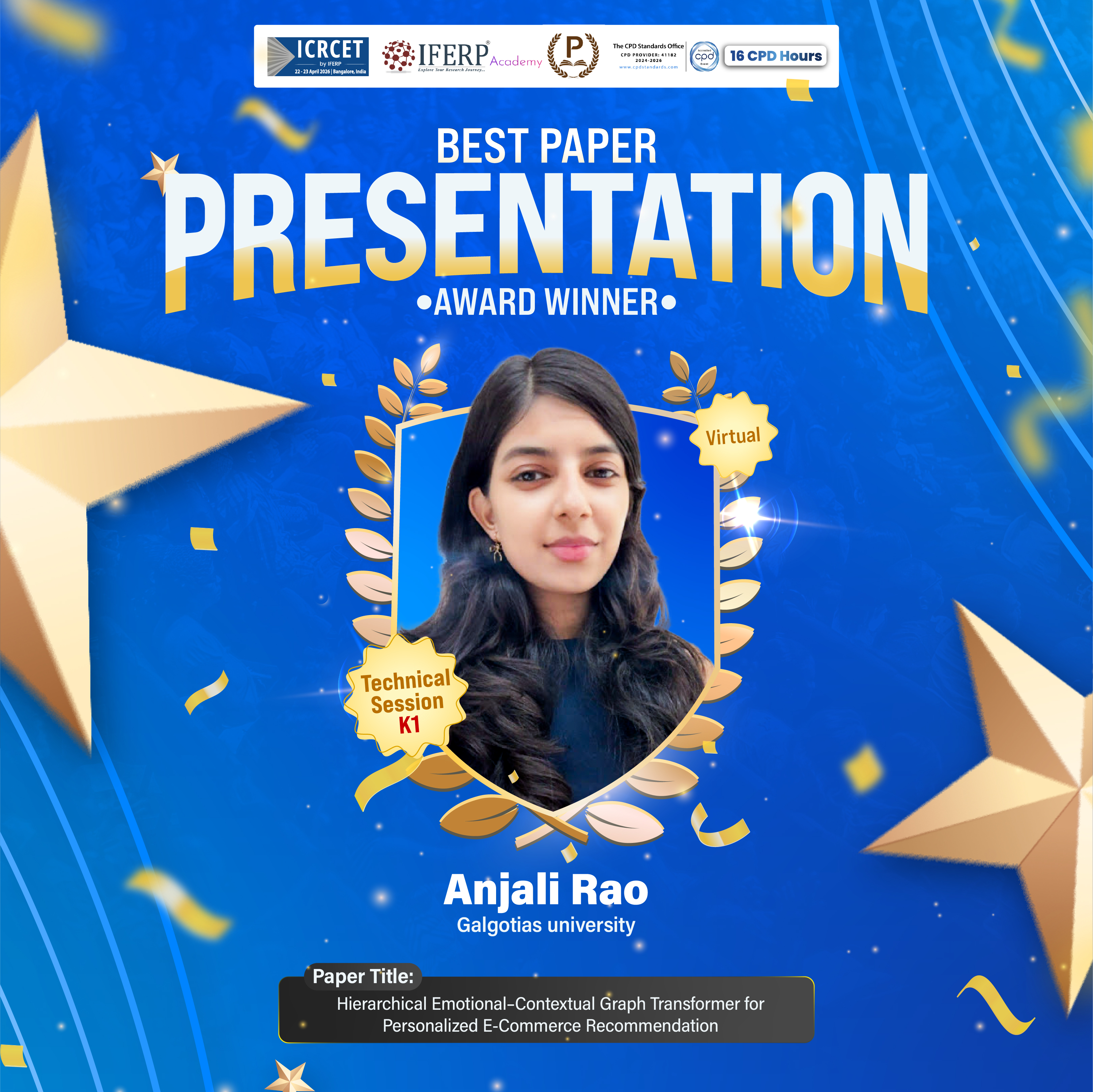 Best Paper Award Winner 2
